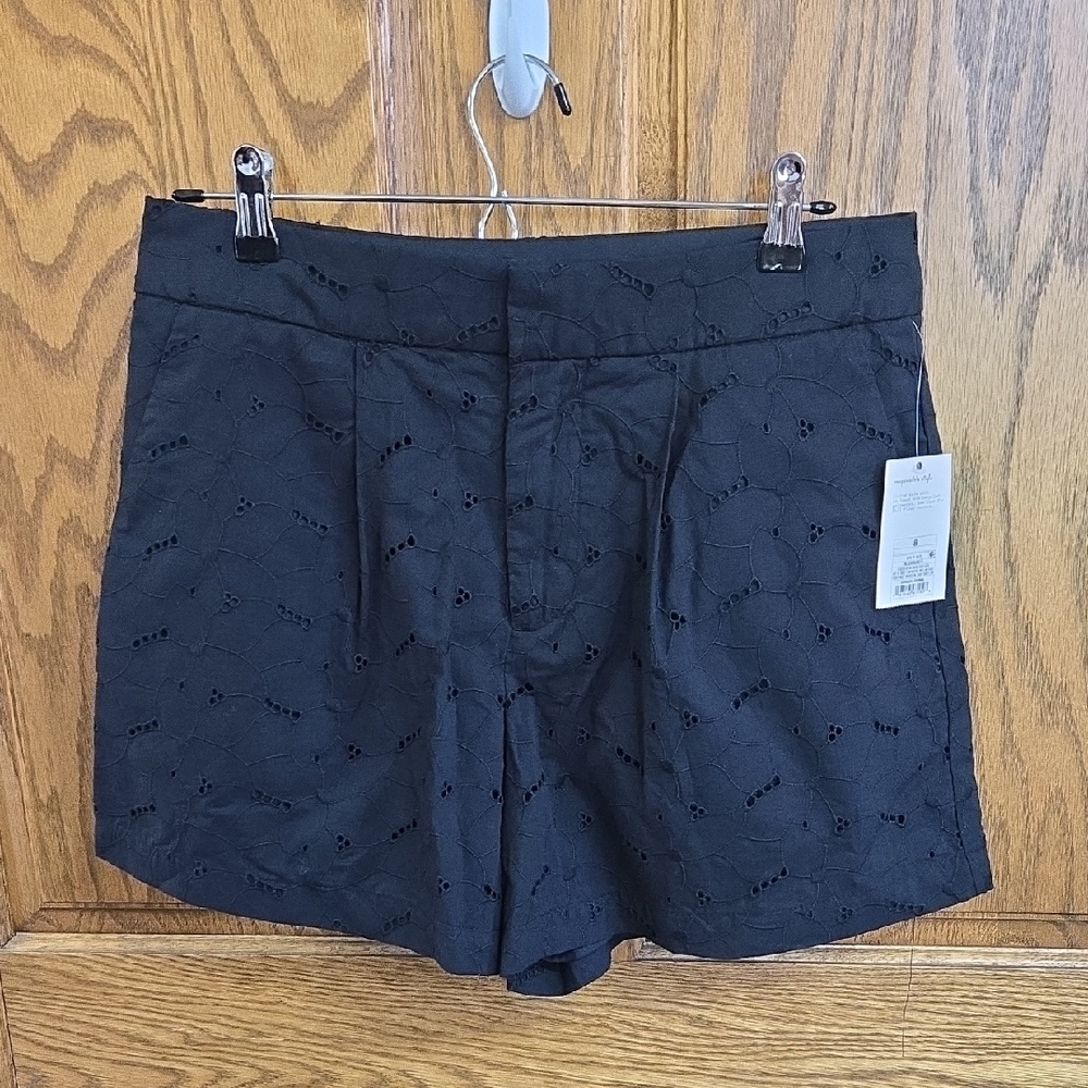A New Day Women's Black Eyelet Shorts